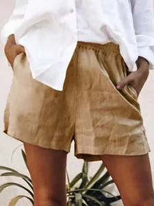 damen-shorts-aus-baumwollleinen-sommersh-khaki-1