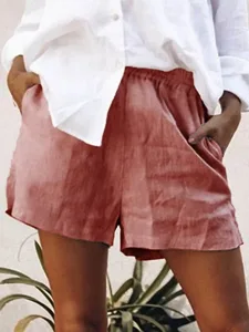 damen-shorts-aus-baumwollleinen-sommersh-rosa-3