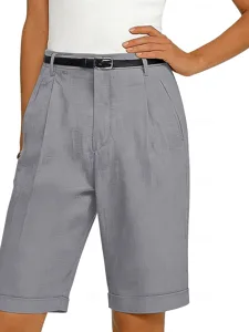 damen-shorts-leinenshorts-schicke-shorts-grau-3