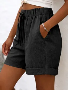 damen-shorts-leinenshorts-sommershorts-s-schwarz-3