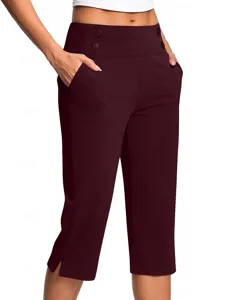 damen-stoffhosen-gemutliche-leggings-las-burgunderrot-10