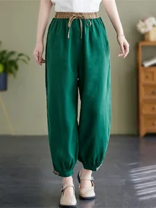 damen-stoffhosen-lange-unterhosen-street-grun-3