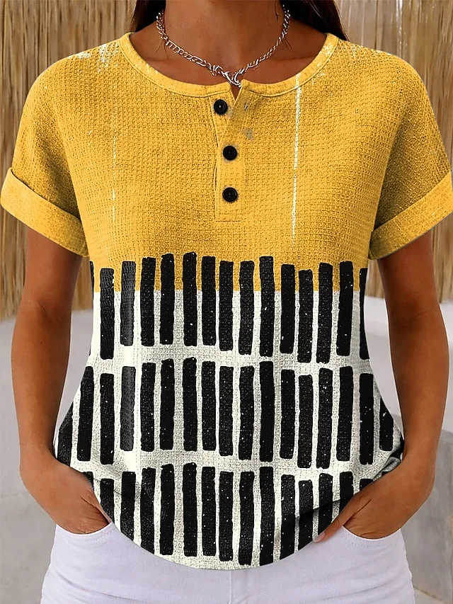 damen-stricktops-mit-textur-t-shirt-farb-gelb-28