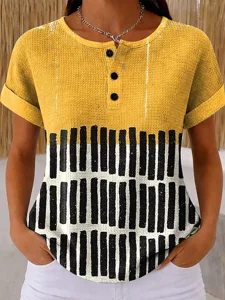 damen-stricktops-mit-textur-t-shirt-ombr-gelb-28