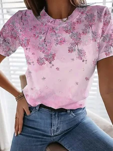 damen-t-shirt-casual-print-kurzarm-norma-rosa-1