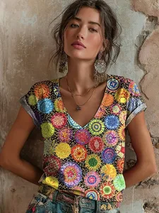 damen-t-shirt-druck-blumen-grafik-graffi-regenbogen-17