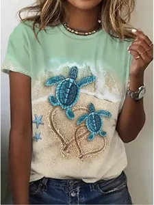 damen-t-shirt-druck-blumen-grafik-rose-e-hellgrun-1