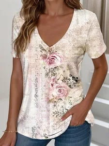 damen-t-shirt-druck-blumen-grafik-vintag-cremefarben-1