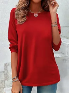 damen-t-shirt-druck-einfach-vintage-stil-rote-3