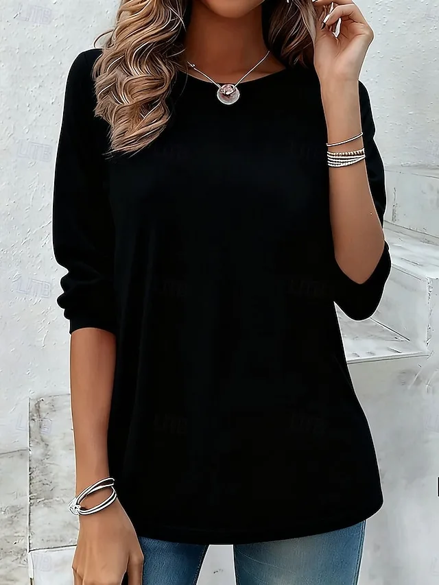 damen-t-shirt-druck-einfach-vintage-stil-schwarz-6