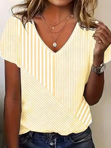 damen-t-shirt-druck-grafik-geometrisch-v-gelb-13