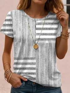 damen-t-shirt-druck-grafik-geometrisch-v-grau-1