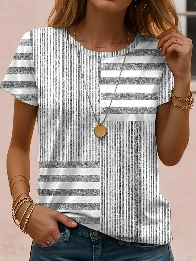 damen-t-shirt-druck-grafik-geometrisch-v-grau-1