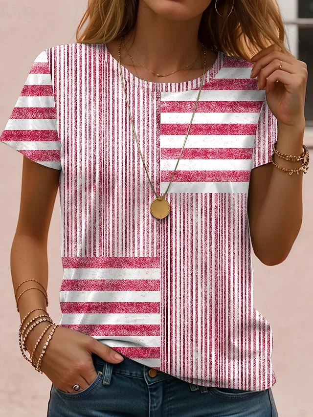 damen-t-shirt-druck-grafik-geometrisch-v-rote-5