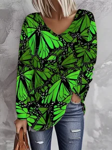 damen-t-shirt-druck-grafik-schmetterling-grun-6