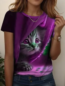 damen-t-shirt-druck-grafik-tiermotiv-kat-purpur-5