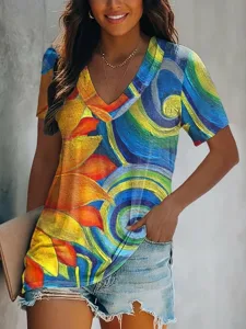 damen-t-shirt-druck-grafik-vintage-lassi-blau-7