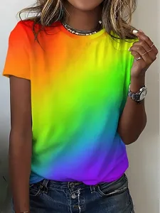 damen-t-shirt-druck-ombre-grafik-vintage-gelb-1