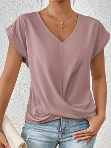 damen-t-shirt-einfarbig-klassisch-lassig-rosa-9