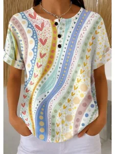 damen-t-shirt-farbblock-druck-grafik-geo-regenbogen-32