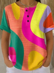 damen-t-shirt-farbblock-druck-grafik-geo-rosa-26