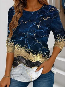 damen-t-shirt-langarm-rundhals-langarm-t-marineblau-7