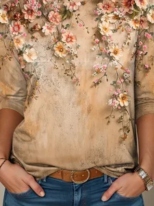 damen-t-shirt-lassiger-print-regelmaige-default-3