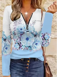 damen-t-shirt-mit-viertel-reiverschluss-leicht-blau-7