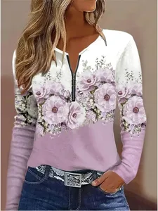 damen-t-shirt-mit-viertel-reiverschluss-violett-6