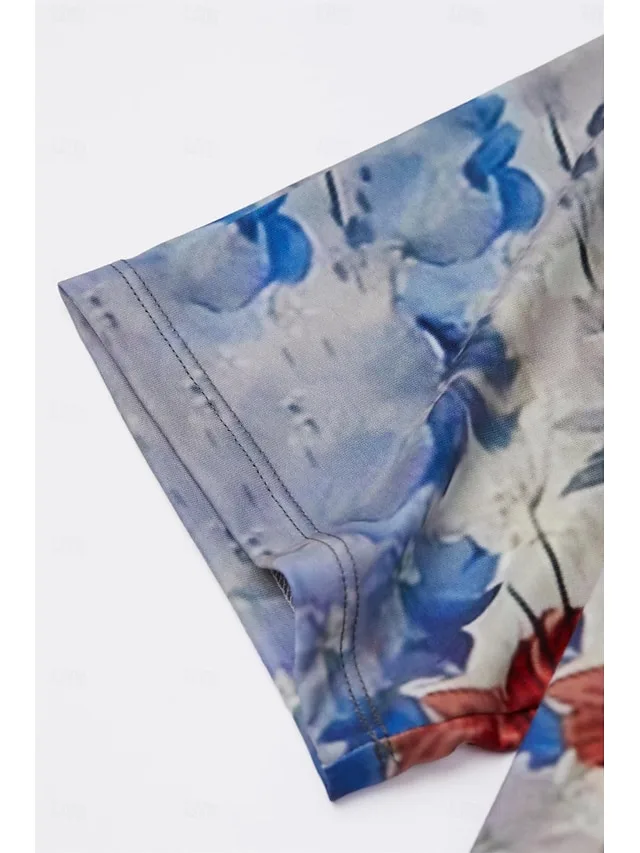 damen-t-shirt-modischer-blumendruck-kurz-default-5