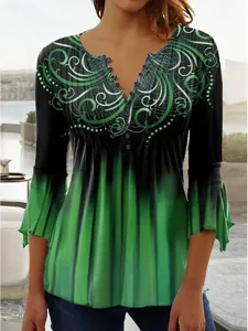 damen-t-shirt-ombre-floral-grafisch-eleg-gras-grun-9