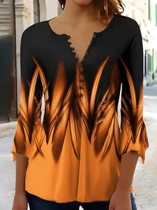 damen-t-shirt-ombre-floral-grafisch-eleg-orange-16