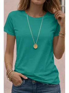 damen-t-shirt-t-shirt-einfarbig-klassisc-grun-7