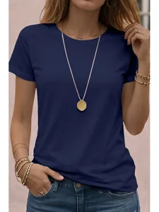 damen-t-shirt-t-shirt-einfarbig-klassisc-marineblau-8