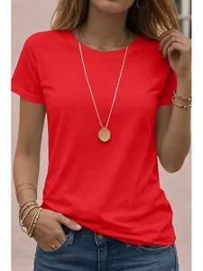 damen-t-shirt-t-shirt-einfarbig-klassisc-rote-9