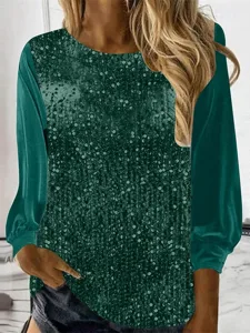 damen-t-shirt-t-shirt-pailletten-patchwo-grun-16