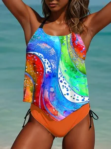 damen-tankini-2-teiliges-badeanzug-freiz-orange-6