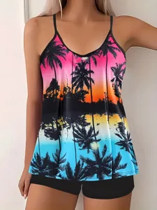 damen-tankini-2-teiliges-badeanzug-palm-regenbogen-1