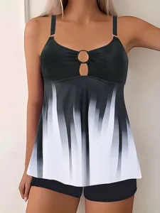 damen-tankini-2-teiliges-badeanzug-short-schwarz-8