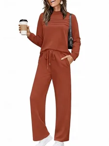 damen-trainingsanzug-hosen-sets-langarm-braun-12