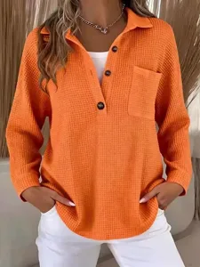 damen-tunika-knopfe-einfarbig-einfach-vi-orange-11