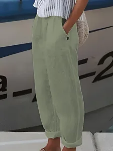 damen-ubergroe-shorts-aus-baumwollleinen-grun-5