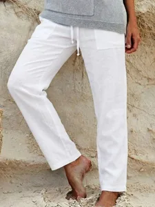 damen-ubergroe-shorts-aus-baumwollleinen-wei-1