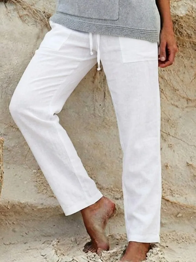 damen-ubergroe-shorts-aus-baumwollleinen-wei-1