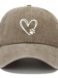 damen-unisex-baseballkappe-mit-herz-pfot-khaki-1