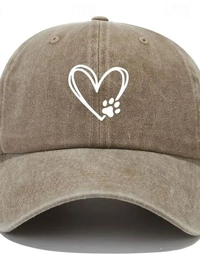 damen-unisex-baseballkappe-mit-herz-pfot-khaki-1