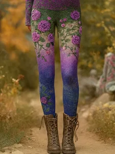damen-viking-boho-leggings-urlaub-vintag-pink-violett-1