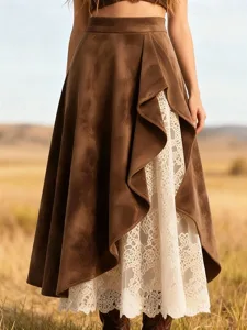 damen-vintage-mode-lassig-maxi-hohe-tail-braun-1