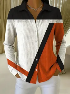 damen-waffelhemd-bluse-knopfe-druck-blum-orange-14