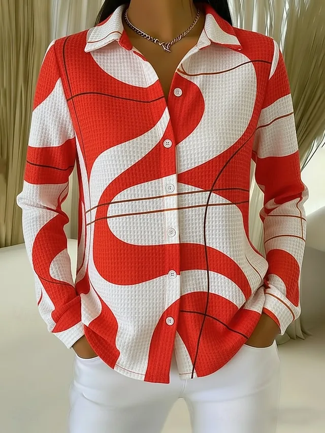 damen-waffelhemd-bluse-knopfe-druck-blum-rote-7